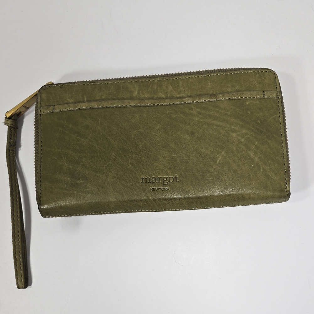 Mangot Olive Green Leather Wallet